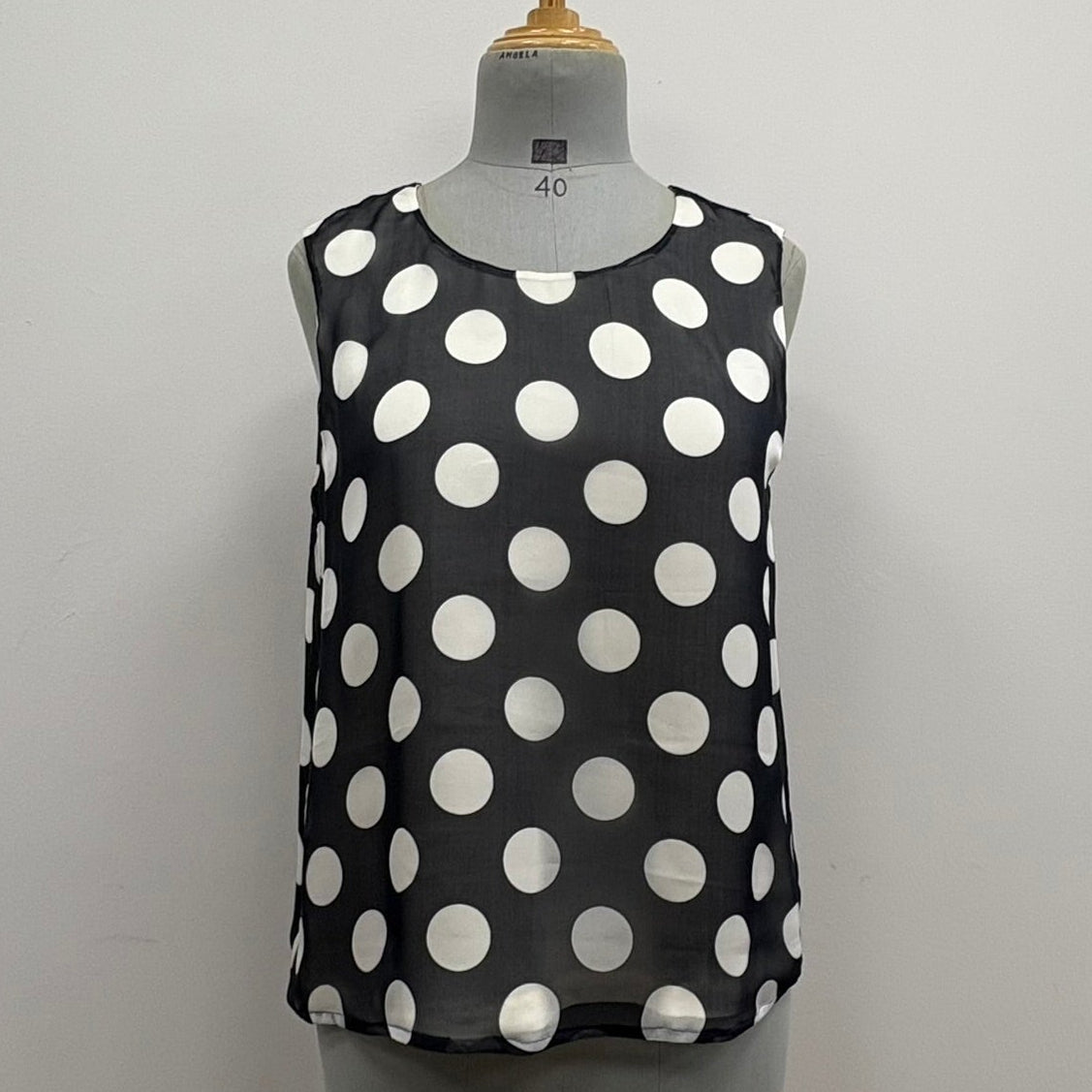 Patrón blusa sin mangas (con vista entera) en pdf