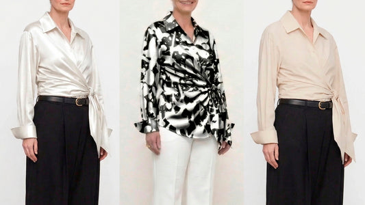 Patrón Blusa drapeada con Lazada en pdf